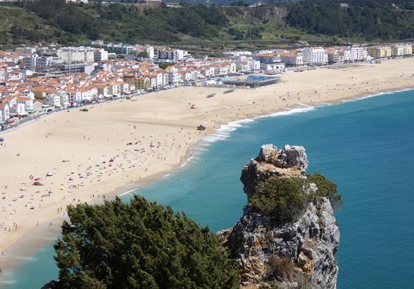 View Over Nazare Beach Portugal