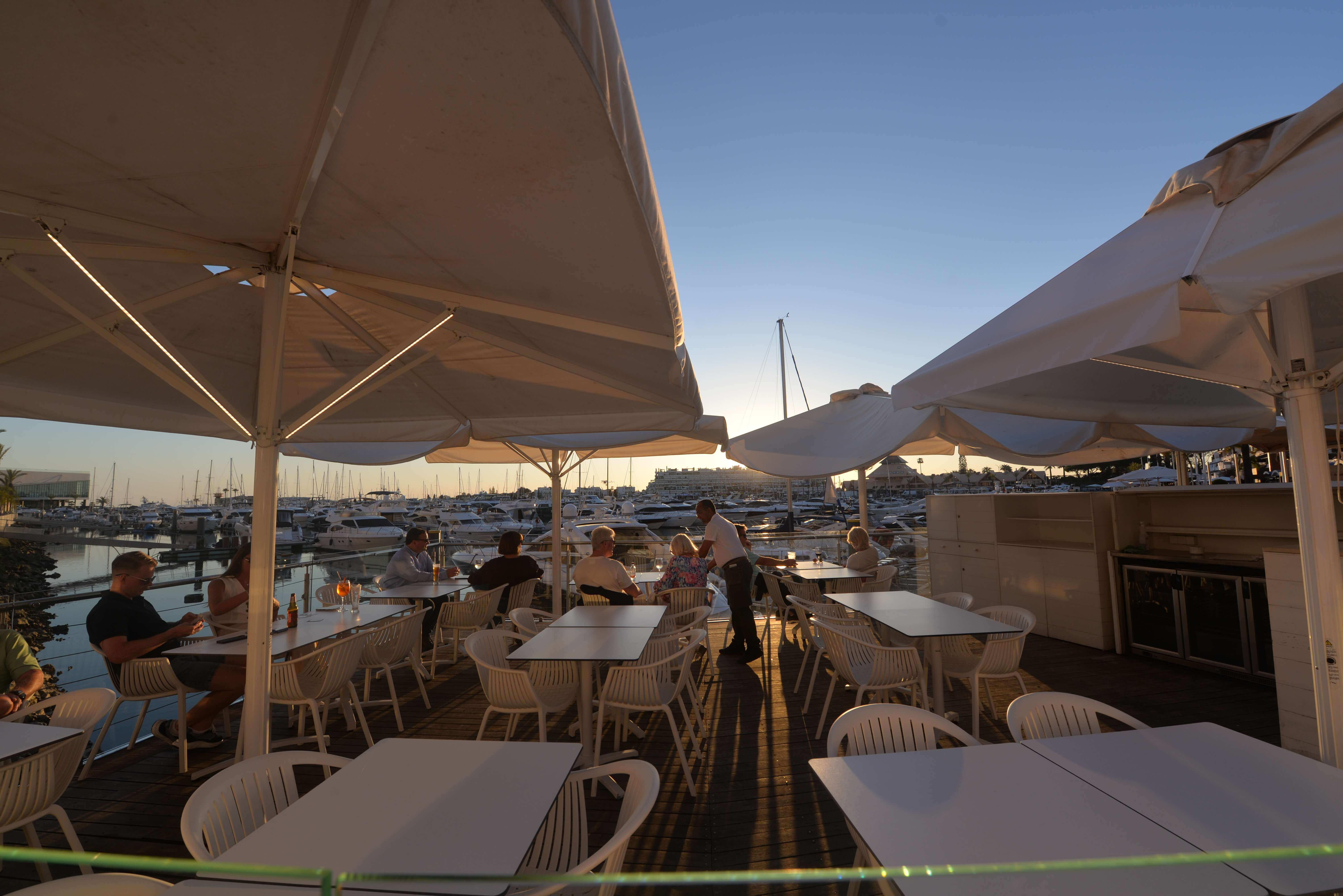 Vilamoura Marina Restaurants In The Evening 18