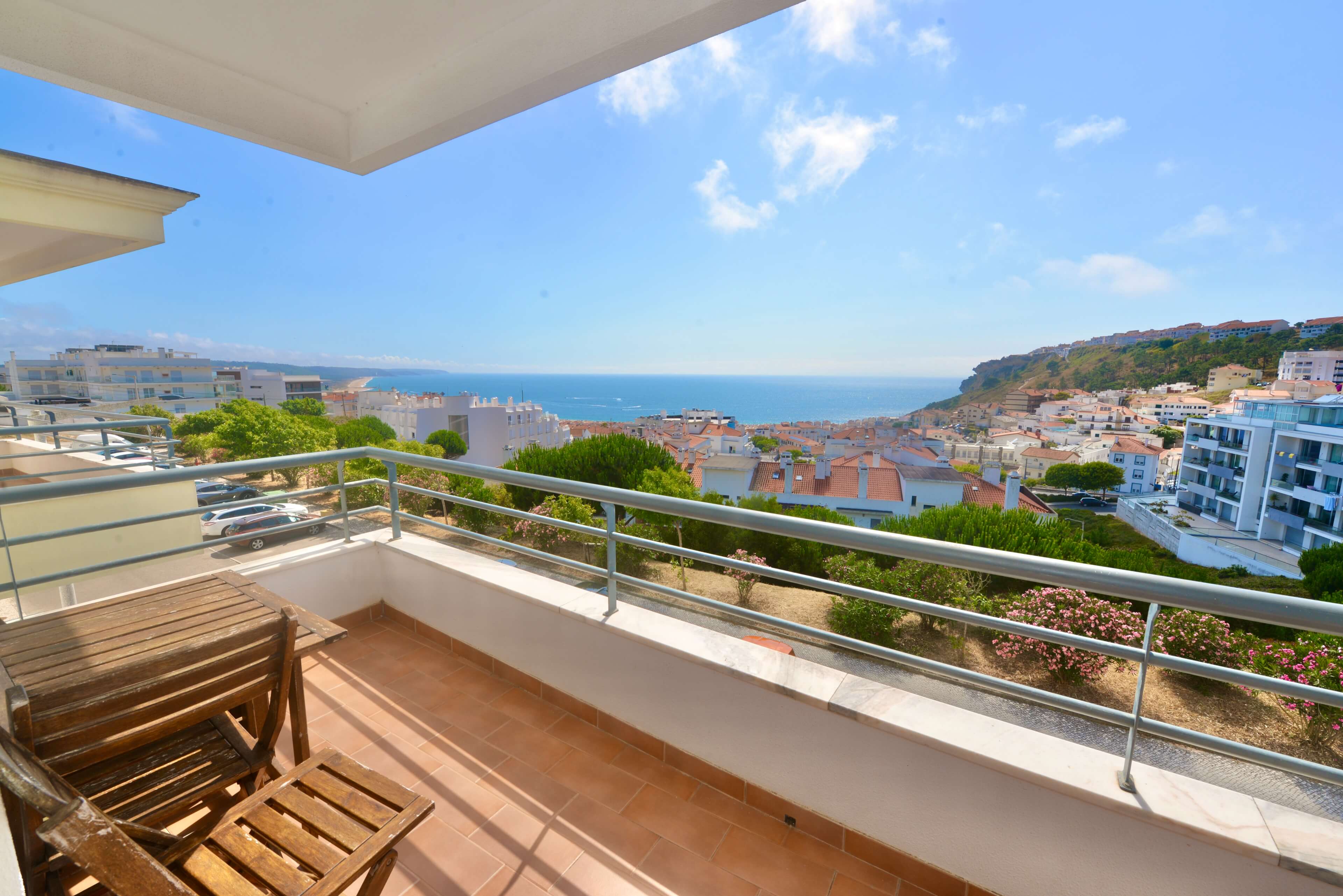 View From Balcony In Clementine Apartment Holiday Rental In Nazare Silver Coast Portugal