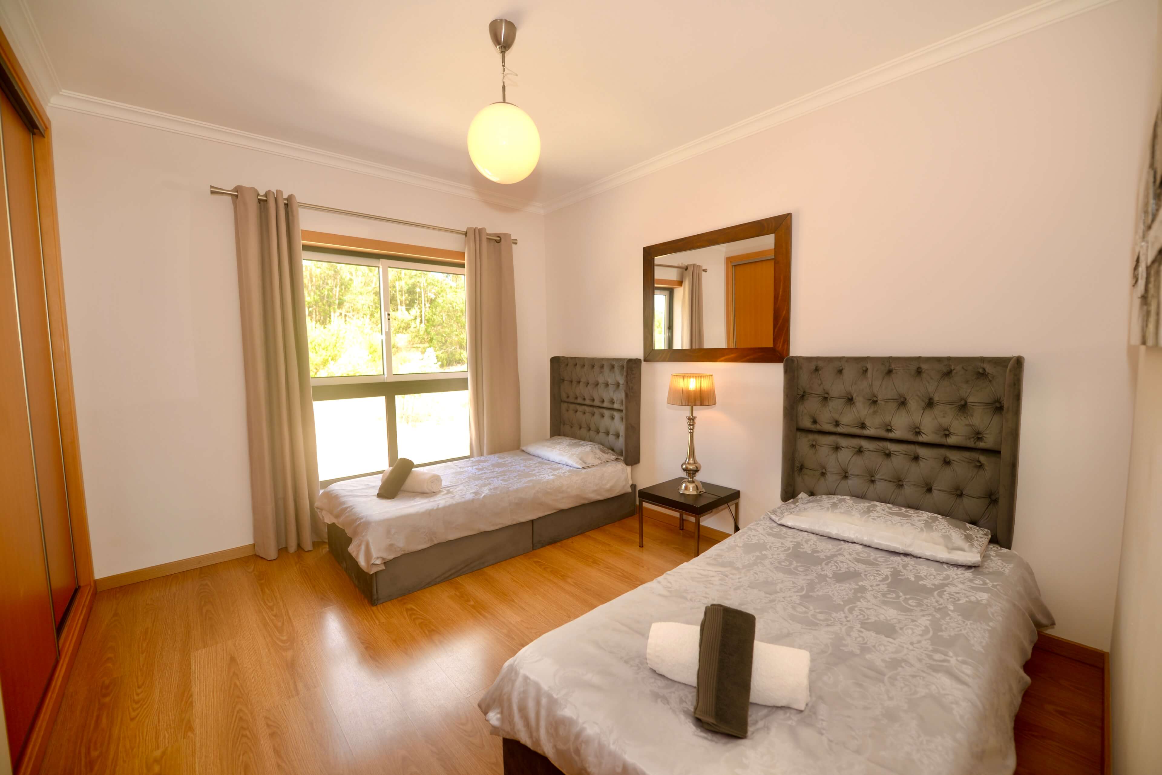 Twin Bedroom 2 In Clementine Apartment Holiday Rental In Nazare Silver Coast Portugal