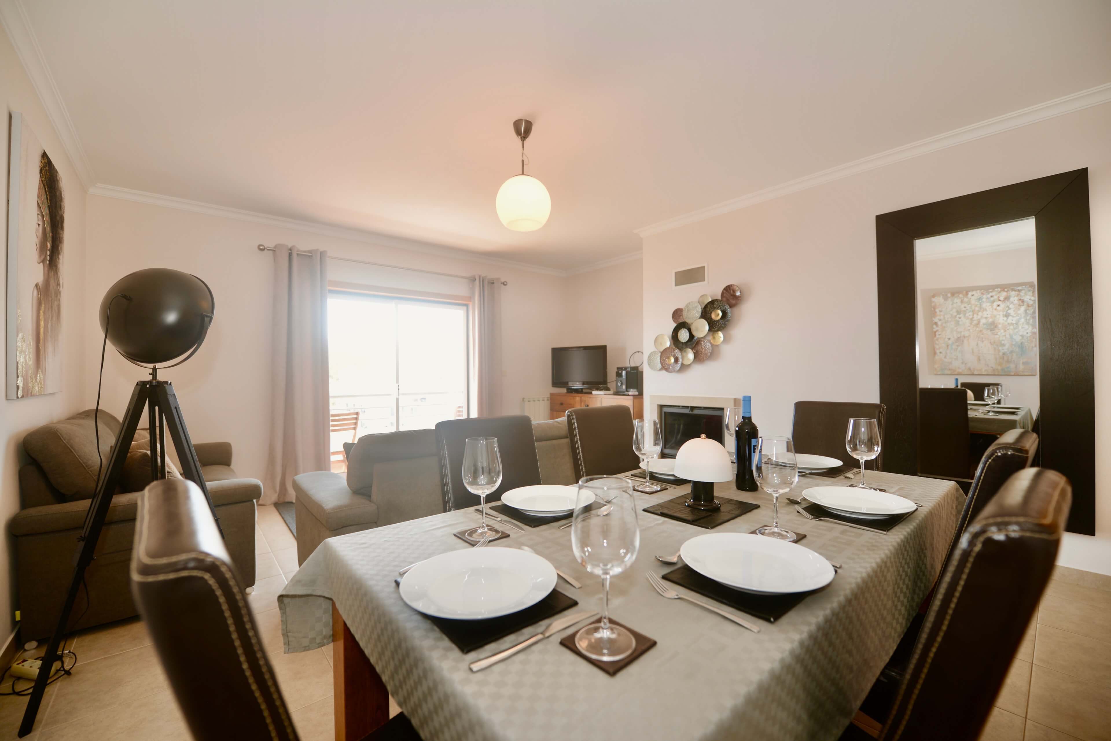 Dining Area Of Clementine Apartment Holiday Rental In Nazare Silver Coast Portugal