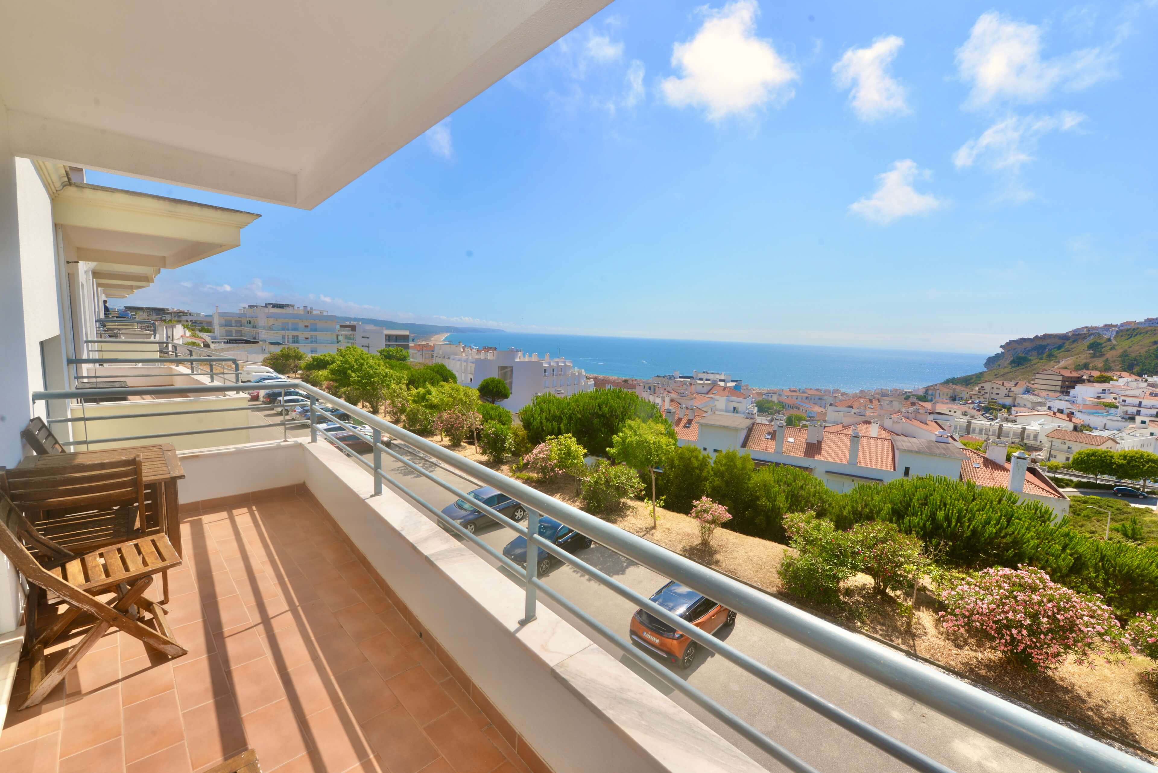 Balcony With View Over Nazare And The Sea From Clementine Apartment Holiday Rental In Nazare Silver Coast Portugal