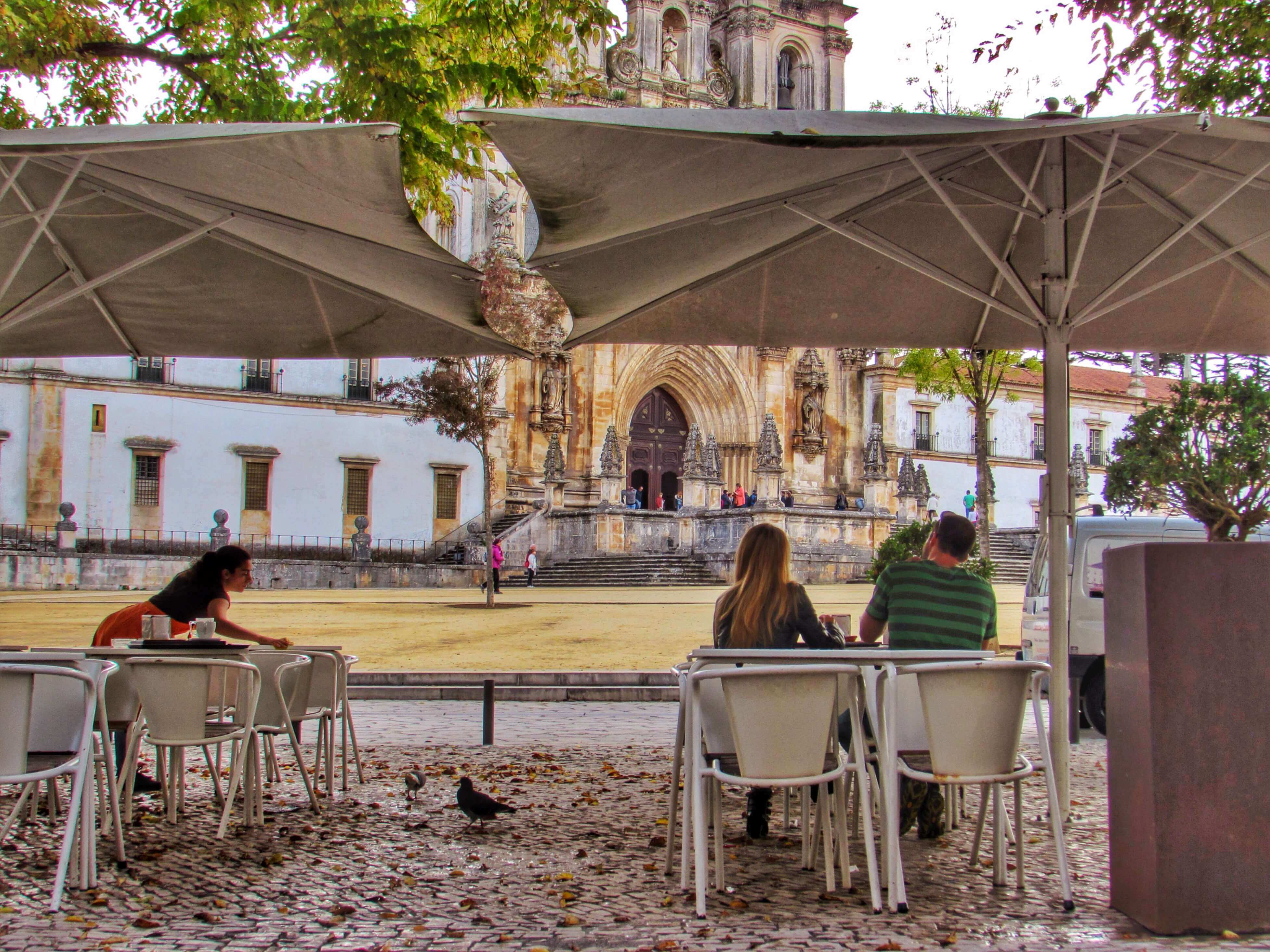 A View Of The Monastery Of Alcobaca From Pastelaria Alcoa